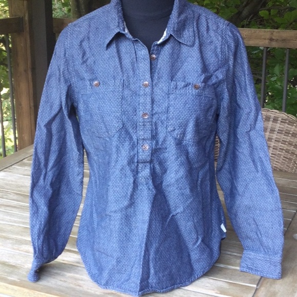 TOMS chambray  popover shirt M - Picture 1 of 7